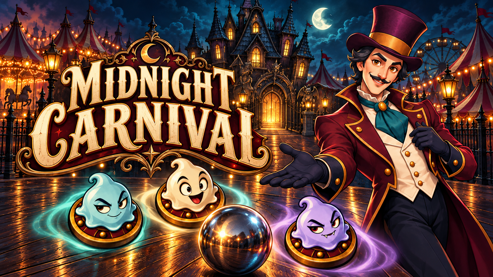 Midnight Carnival game artwork with a luminous carnival after dark